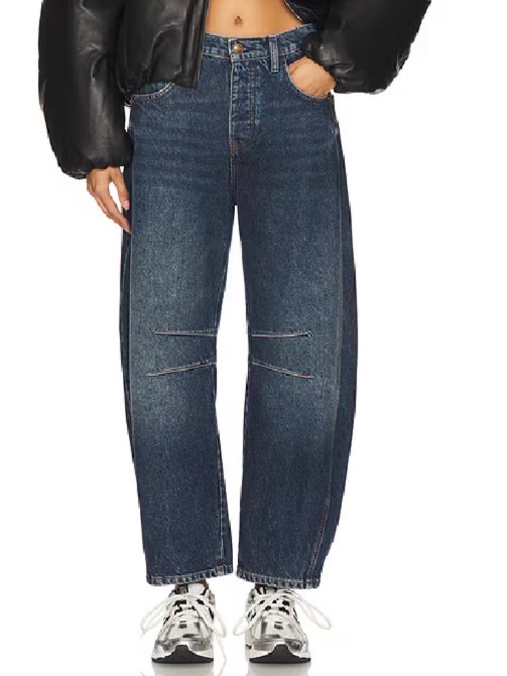 Free People x We The Free Good Luck Mid Rise Barrel Jeans S30